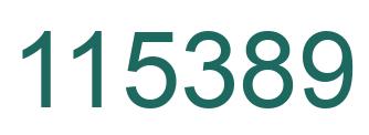 Number 115389 green image