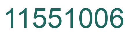 Number 11551006 green image