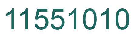 Number 11551010 green image