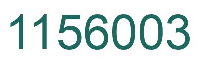 Number 1156003 green image