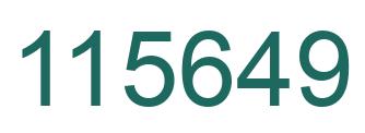 Number 115649 green image