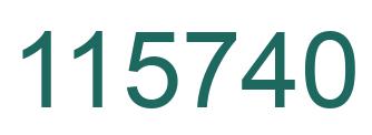 Number 115740 green image