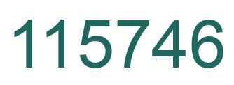 Number 115746 green image