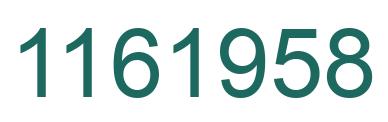 Number 1161958 green image