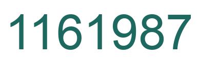 Number 1161987 green image