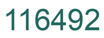 Número 116492 imagen verde