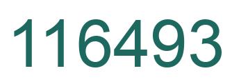 Number 116493 green image