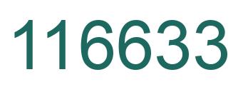 Number 116633 green image