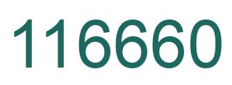 Number 116660 green image