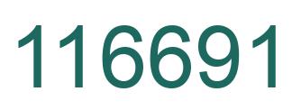 Number 116691 green image