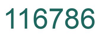 Number 116786 green image