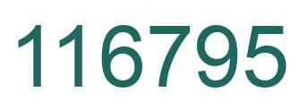 Number 116795 green image