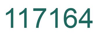 Number 117164 green image