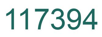 Number 117394 green image