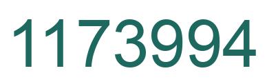Number 1173994 green image