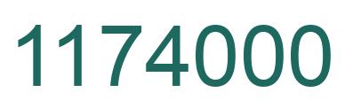 Number 1174000 green image