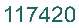 Number 117420 green image