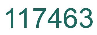 Number 117463 green image