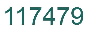 Number 117479 green image
