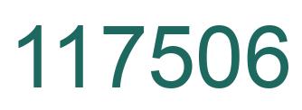 Number 117506 green image