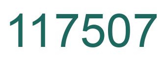 Number 117507 green image