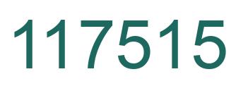 Number 117515 green image