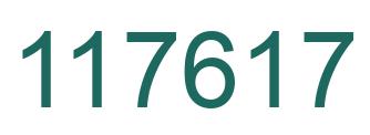 Number 117617 green image