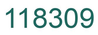 Number 118309 green image