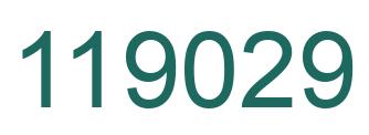 Number 119029 green image
