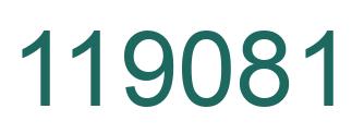 Number 119081 green image