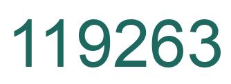 Number 119263 green image