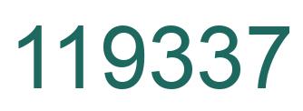 Number 119337 green image
