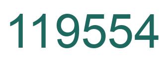 Number 119554 green image
