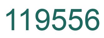 Number 119556 green image