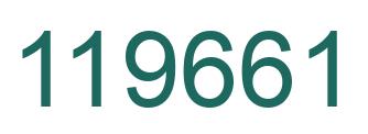 Number 119661 green image