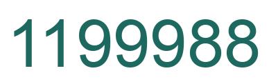 Number 1199988 green image