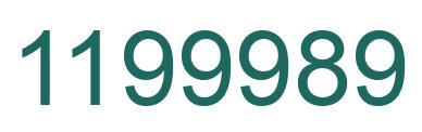 Number 1199989 green image