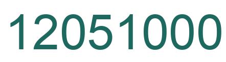 Number 12051000 green image