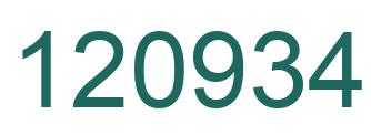 Number 120934 green image