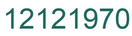 Number 12121970 green image