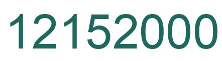 Number 12152000 green image