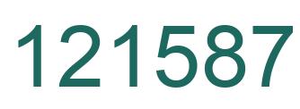 Number 121587 green image