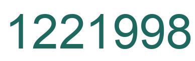 Number 1221998 green image