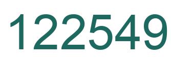 Number 122549 green image