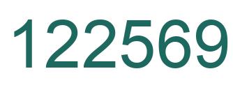Number 122569 green image