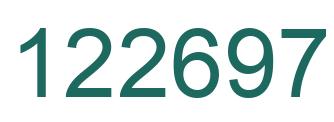 Number 122697 green image