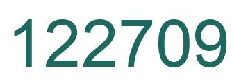 Number 122709 green image