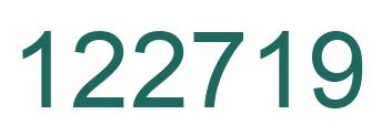 Number 122719 green image