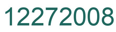 Number 12272008 green image