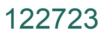 Number 122723 green image